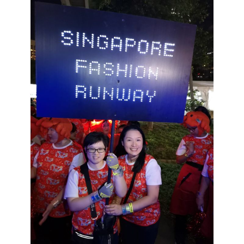 Singapore Fashion Runway Eileen and Casey Form Chingay Contingent intellectual Disablilites