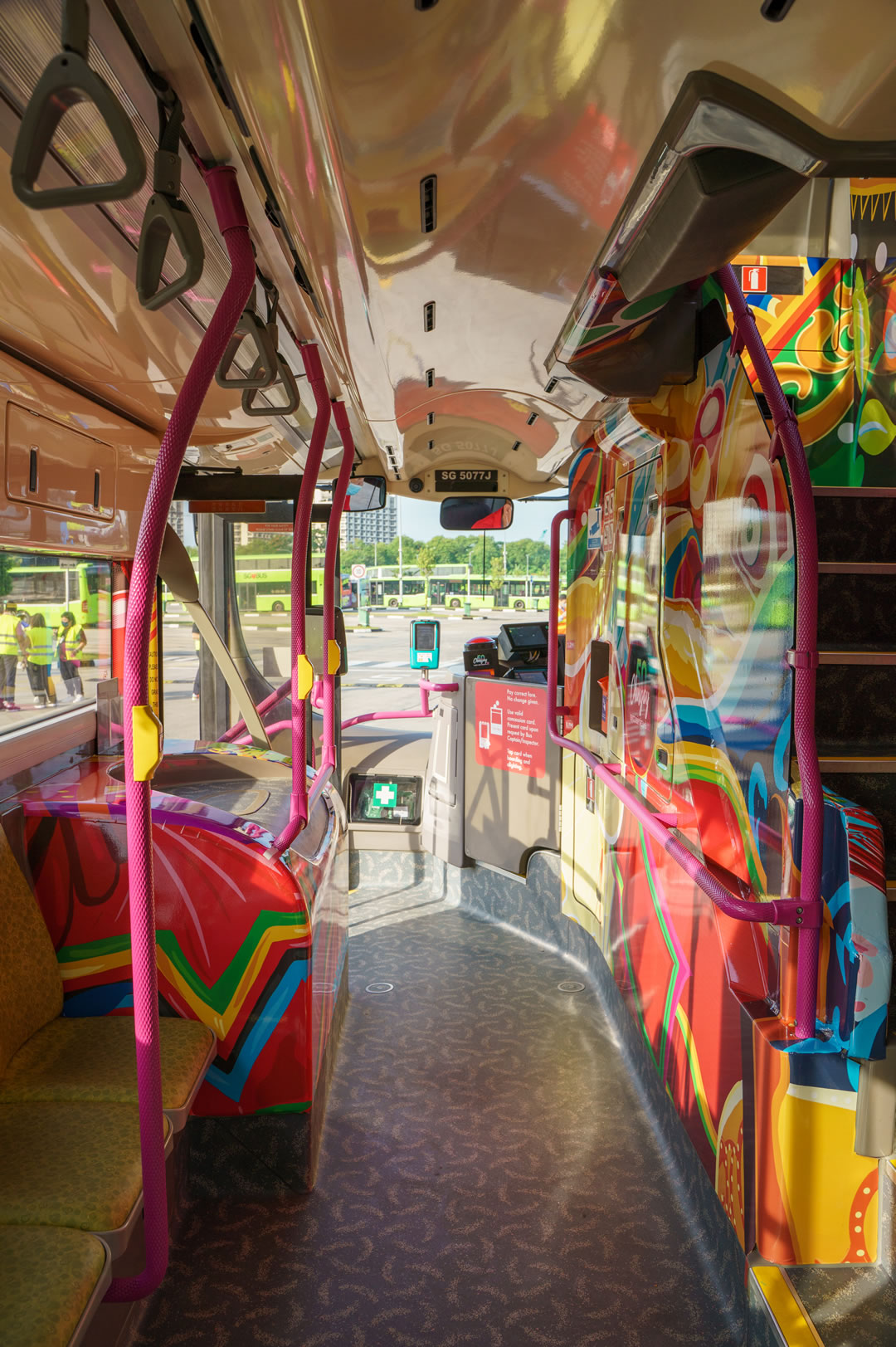 Inside of Chingay50 Bus